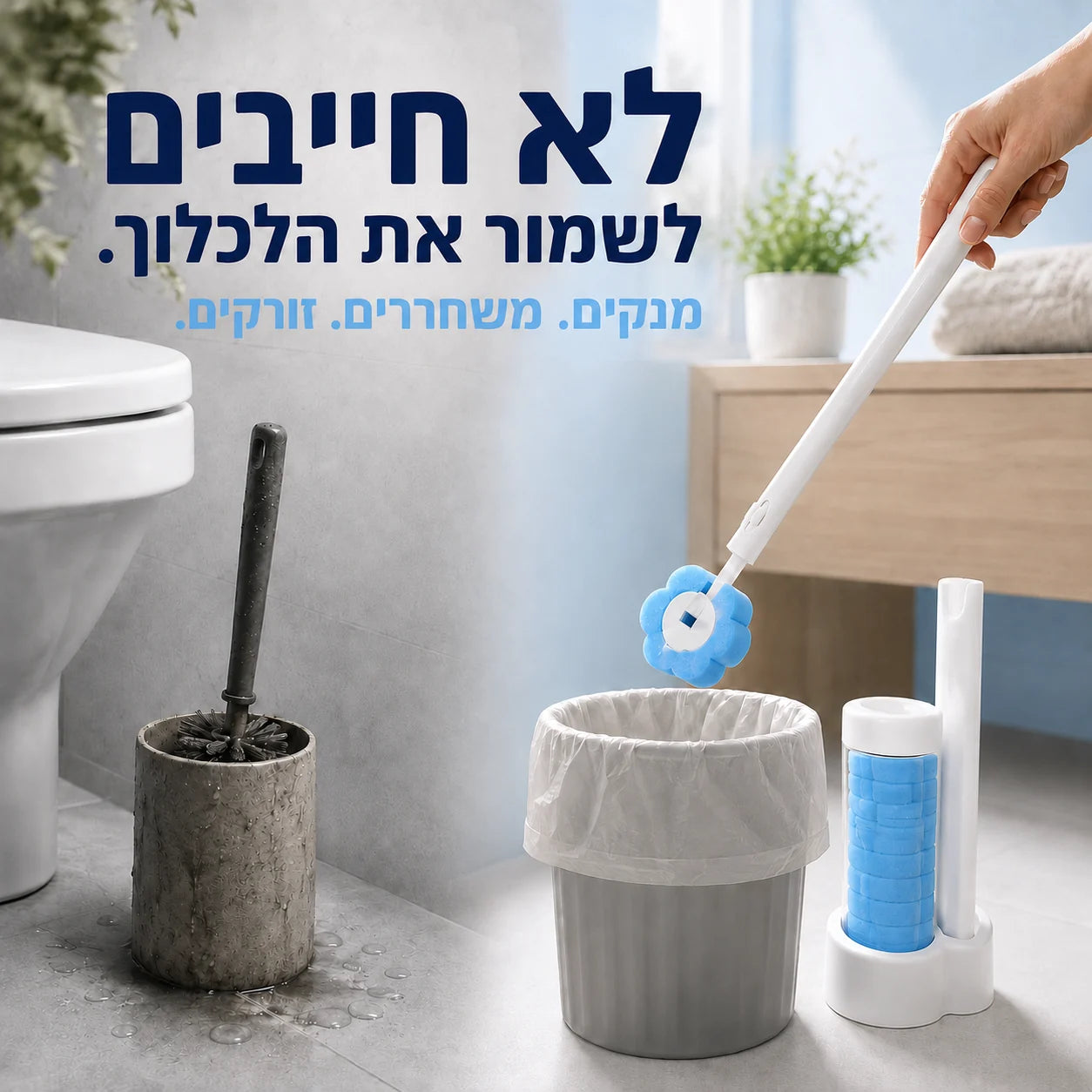 CleanClick™ - כבר לא צריך ללכלך את הידיים