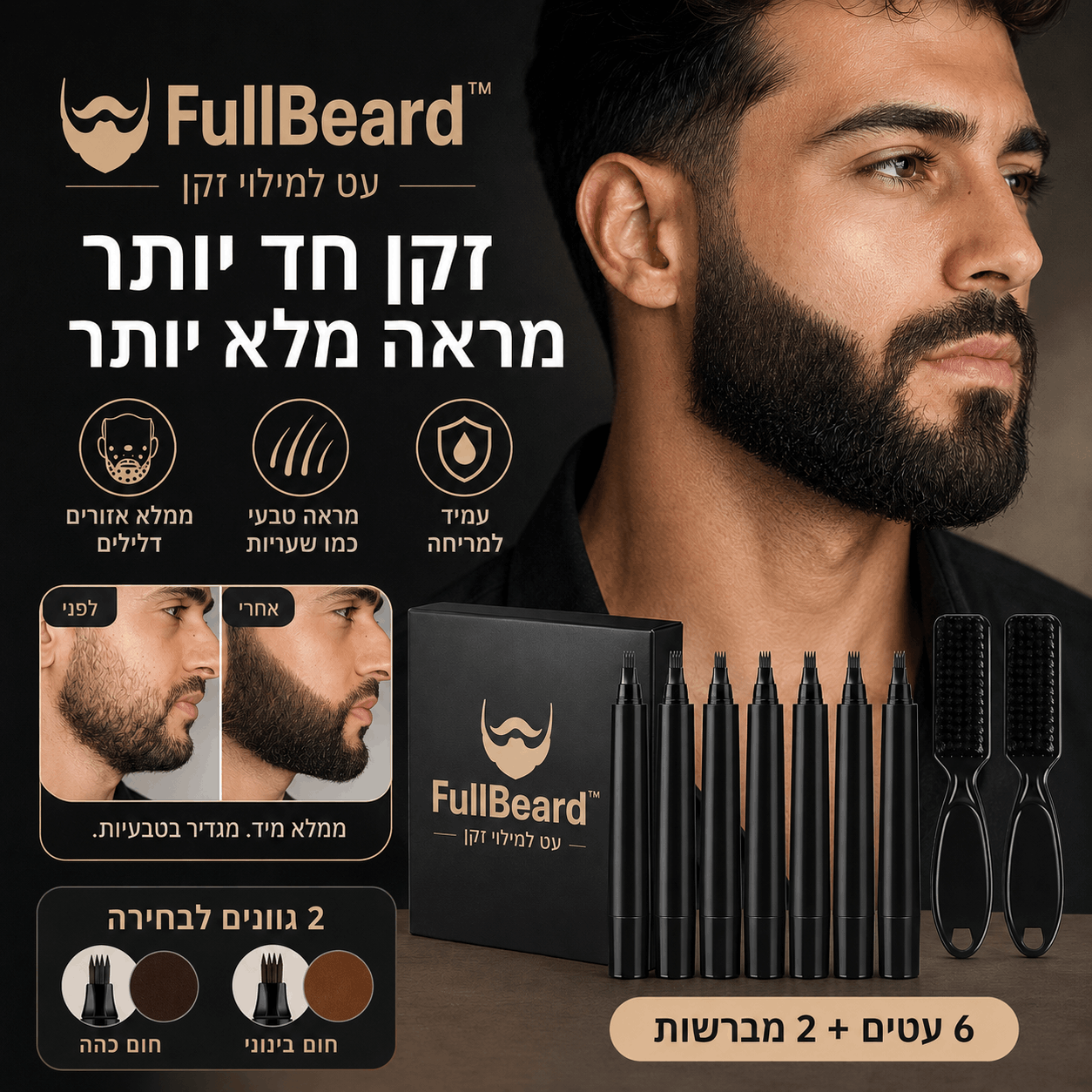 FullBeard™ - הסוף לחורים בזקן