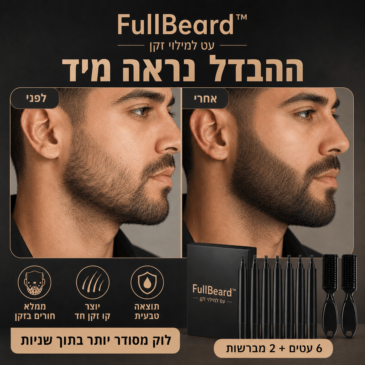 FullBeard™ - הסוף לחורים בזקן